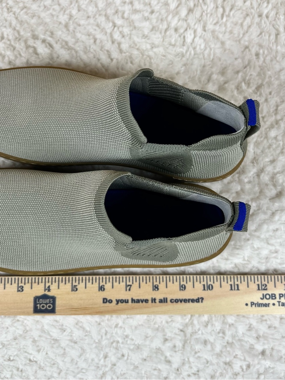 Rothy's The Chelsea Light Sage Knit Slip-On Sneaker Boot w/Brown Gum Sole Earthy - Picture 9 of 10